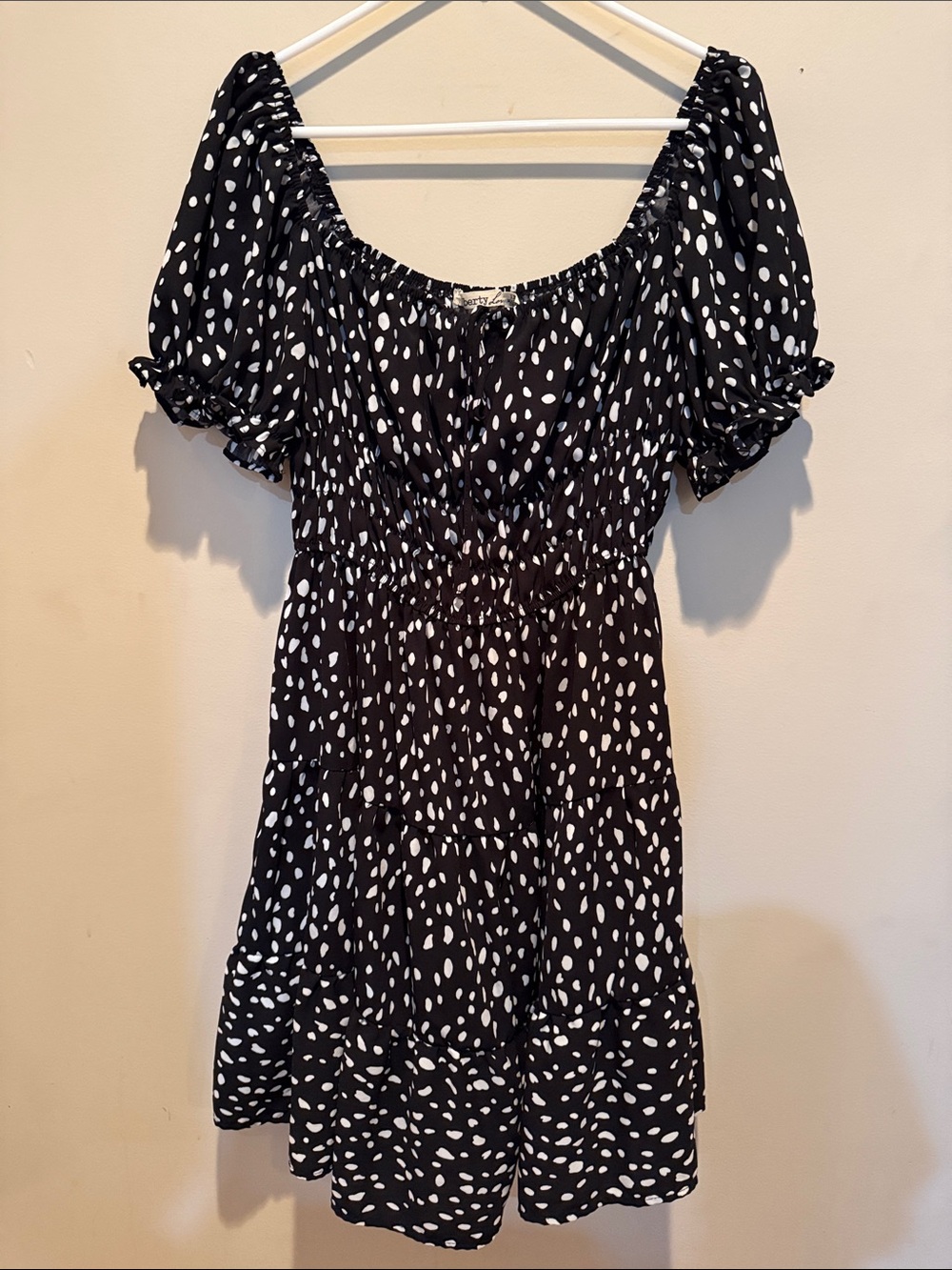 Liberty Love Black and White Polka Dot Top